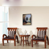 老木坊 现代中式 会议桌椅 布艺实木椅 实木酒店椅 休闲椅卧室椅