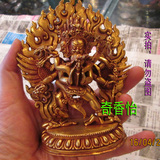 尼泊尔纯铜鎏金佛像 普巴金刚双身像 普巴金刚 橛金刚/高约13cm