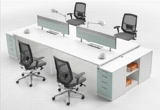 职员办公桌椅组合简约4屏风6现代四人位员工电脑桌2上海 办公家具