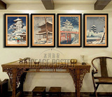 日本浮世绘装饰画有框画挂画日式料理店餐馆客厅书房酒店壁画