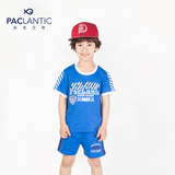 正品派克兰帝Paclantic童装夏季款男童纯棉短袖T恤+短裤两件套