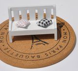 zakka杂货迷你小家具家居装饰品摆件 小椅子木质白色创意拍摄道具