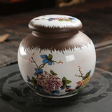 陶瓷茶叶罐小号 紫砂醒茶罐 红茶储物罐子高档茶叶罐 创意密封罐