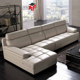 现代简约沙发 进口真皮沙发 头层牛皮转角沙发 大户型真皮沙发