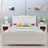 自然家居 是特价米儿童床2人简约现代松木单人床双人床家具实木床