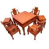 非洲花梨木麻将桌餐桌红木全自动麻将机两用餐桌实木仿古棋牌桌