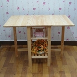 上海特价定制全松木实木家具定做简约全松木折叠桌 餐桌厂家直销