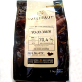比利时嘉利宝70.4%黑巧克力粒/黑巧克力豆 2.5公斤原包装