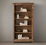 厂家直销特价外贸原单美式法式复古仿古做旧实木书柜储物柜家具