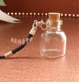 特价4ml223007白色迷你瓶手机绳 可爱玻璃瓶 漂流瓶 DIY小挂饰