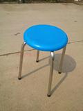 批发不锈钢小圆凳子玻璃钢餐凳休闲椅子塑料坐凳蓝白绿橙特价直销