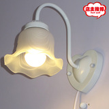 LED壁灯床头灯 镜前灯白色壁挂灯灯具节能创意墙壁灯带插头开关线