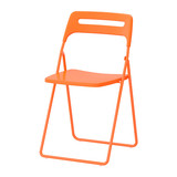 IKEA宜家代购 尼斯折叠椅 橙色 现代桥牌椅餐椅餐厅靠背椅会议椅