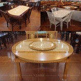 实木大理石餐桌圆桌可折叠收缩伸缩桌简约时尚餐台餐桌椅组合特价