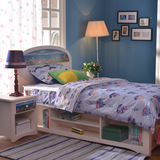 喜梦宝实木儿童床1.2米松木儿童箱床多功能收纳储物床青少年床