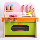 新款木制儿童过家家玩具仿真厨房煤气灶台木制仿真厨房玩具56