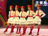军旅舞蹈服/现代舞演出服/白色女兵服/女兵裙 军中姐妹表演服
