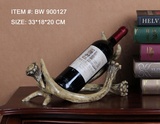 欧式客厅摆件复古工艺品酒柜摆件美式鹿角红酒架简欧电视柜摆件