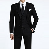 韩国代购男装 修身韩版男士春秋西装潮经典商务绅士黑色西服套装