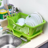 塑料大号碗柜厨房收纳沥水碗架箱装碗碟碗盘架碗盒放碗筷底部导流