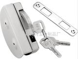 柏飛特 拉丝不锈钢中央门玻璃门锁 半圆锁单门单锁  不开孔