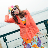 韩版糖果色沙滩女防晒衣空调衫开衫长袖带帽薄夏外套防紫外线披肩