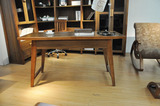 简约实木电脑桌 中式1.5米橡木书桌 胡桃色书房家具 写字台办公桌