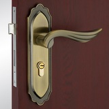 维沙华欧式门锁简欧室内房门锁青古铜木门内门锁双舌执手青古铜色