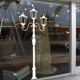 创意橱窗路灯咖啡厅餐厅饭店服装店女装店玻璃贴纸装饰贴纸
