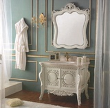 欧式浴室柜组合橡木仿古浴室柜落地柜卫浴柜阿洛尼风格洗手盆