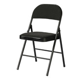 好事达外贸正品欧式时尚黑色布面可折叠家用靠背餐椅子办公会议椅