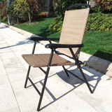户外阳台庭院休闲沙滩折叠椅扶手高靠背无挡椅子现代简易便携创意
