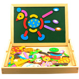 儿童益智力画板早教木质玩具 磁性拼图 2-3-7岁男女孩子礼物正品