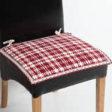 恋豆 布艺椅垫格子沙发垫坐垫办公室椅子垫坐垫时尚现代防滑