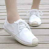 2016春夏季新款纯白色帆布鞋小白鞋透气女韩国布鞋单鞋休闲球鞋白