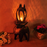 泰国实木大象台灯 东南亚美式乡村 创意个性复古温馨卧室床头灯饰