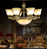 美式乡村田园客厅吊灯欧式古铜LED铁艺餐厅灯具仿古复古卧室灯饰