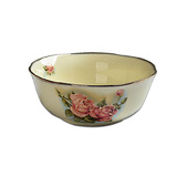 韩国进口QueenRose皇家玫瑰餐具套装镀金边韩式时尚陶瓷单个面碗