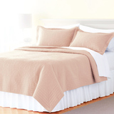 外贸出口床品床盖纯棉绣花绗缝被三件套欧式夹棉床罩空调被夏凉被