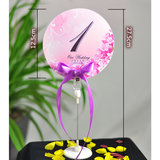 mi-ly米粒CA005  粉色花瓣 个性定制照片圆形婚礼席位卡|桌卡台卡