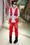 2015秋冬装新款韩版女装休闲运动套装卫衣三件套加厚加绒潮大嘴猴