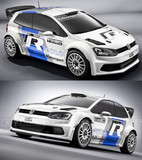 新款大众POLO R WRC整车贴纸赛车全车拉花新保罗车贴改装高尔夫6