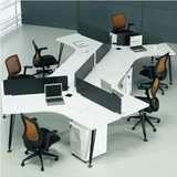 开放式员工位简约现代 3人6人8人组合办公桌椅卡座 职员办公桌