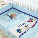 龙之涵婴儿床床品全棉100%套件宝宝七件套纯棉新生儿床围棉花被子