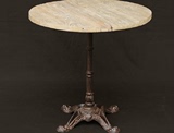 美式乡村 铸铁桌仿古桌餐桌圆桌茶几老榆木实木餐桌咖啡桌吧台桌