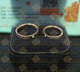 【小白代购】Tiffany&Co.蒂凡尼正品18K玫瑰金镶3颗钻石宽窄戒指
