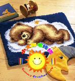 地毯绣|段段绣 小太阳ZD004懒浣熊 防滑底布 包边 优惠不包邮
