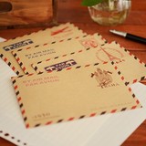中秋节邀请函礼品卡创意牛皮纸复古情书小信封 印刷定制信纸套装