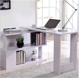 特价简易转角办公桌书柜电脑桌组合台式桌写字台书桌书柜组合一体