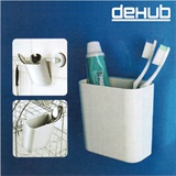 deHub韩国强力吸盘牙刷架创意牙膏架牙膏桶 牙具牙刷收纳筒多功能
